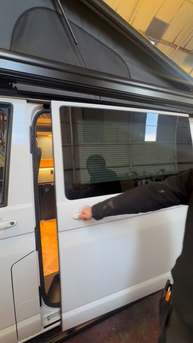 🚐Putting U in adventure🚐

Building dreams since 2021 🛠️ We will never tire from hand over day. This beautiful van conversion has it all.

✨Fully insulated, sound deadened and carpeted
✨Altro flooring and our signature cladded ceiling
✨Windows with van shades 
✨Passenger seat swivel
✨Pop top roof 
✨12v and 240v electrical systems
✨Spot lights, wall mounted reading lights and LED strip lighting 
✨U-shape furniture with custom cushions, kitchenette, removable table and overhead lockers

Get in touch for your next adventure. We have limited availability for summer ready build slots ☀️ 

#campervanconversion #vanlife #builtnotbought