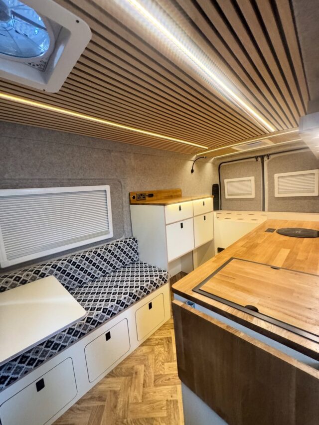 🚐Big dreams, big builds🚐

Introducing Oso 👋 Our latest custom build rolling out for new adventures. 

We absolutely love the layout on this one. Tonnes of storage, practical living space, large fixed bed and a calm and natural colourway. It’s easy to see yourself relaxing in this environment after a long day of exploring.

Bench seating, fixed bed with garage storage, plumbing, electrics, overhead cupboards, fold away tables and air vents/windows for brightness and ventilation. This one really is a home from home 🏡 

Would you choose this layout? Booking for June/July… yes that’s right, THIS summer could be your summer of adventure. Get in touch for more information or visit our website

www.camperfamilycymru.com

#campervanconversion #vanlife #camperlifestyle